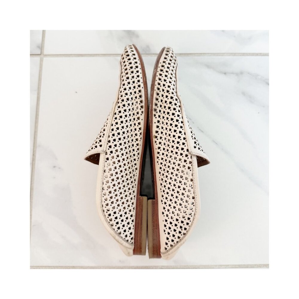 Anthropologie Lola Cruz Palm Perforated Ballet Flat Slides US8 EU38 - Picture 9 of 15